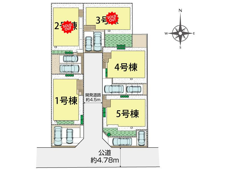 ブルーミングガーデン横浜市瀬谷区中屋敷１丁目２期５棟の見取り図