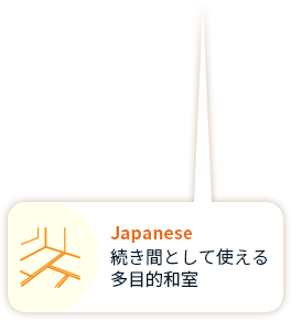Japanese 続き間として 使える 多目的和室
