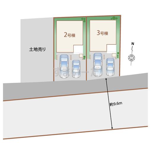 ハートフルタウン 仙台中倉3期の見取り図