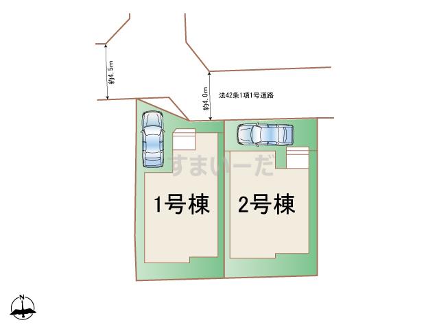 ハ－トフルタウン 平塚市横内4181番の見取り図
