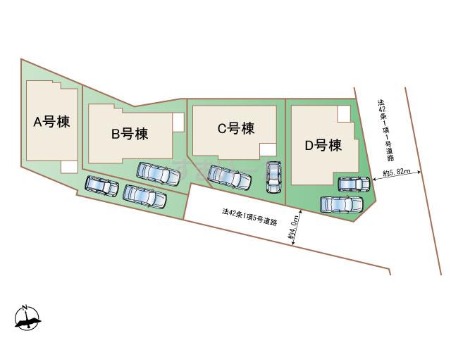 ハートフルタウン 座間市新田宿195番の見取り図