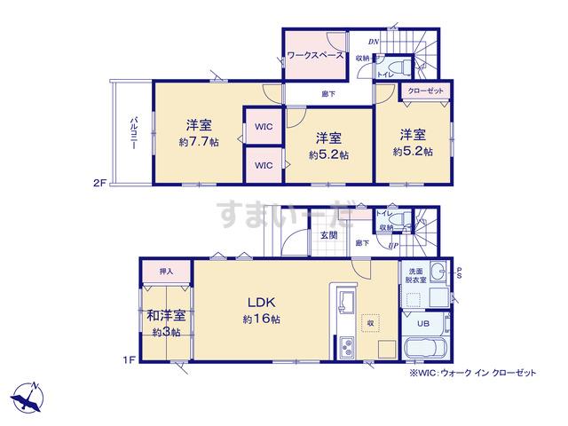 グラファーレ 狭山市狭山台9期2棟の見取り図