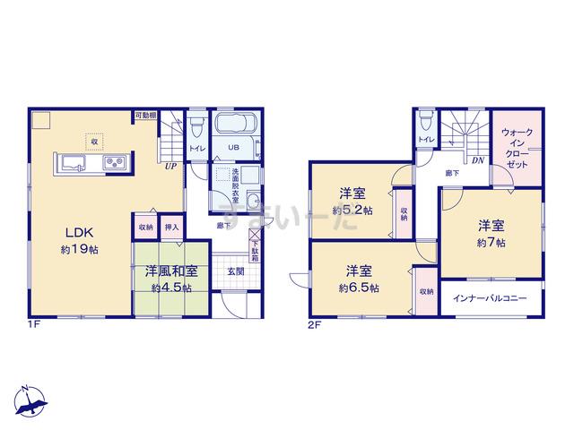 リーブルガーデン 水戸小吹町1期の見取り図