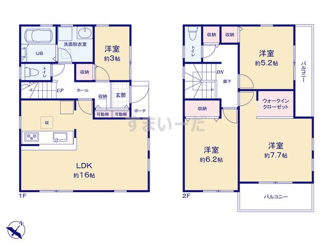 リーブルガーデン 南区鶴田第九の見取り図