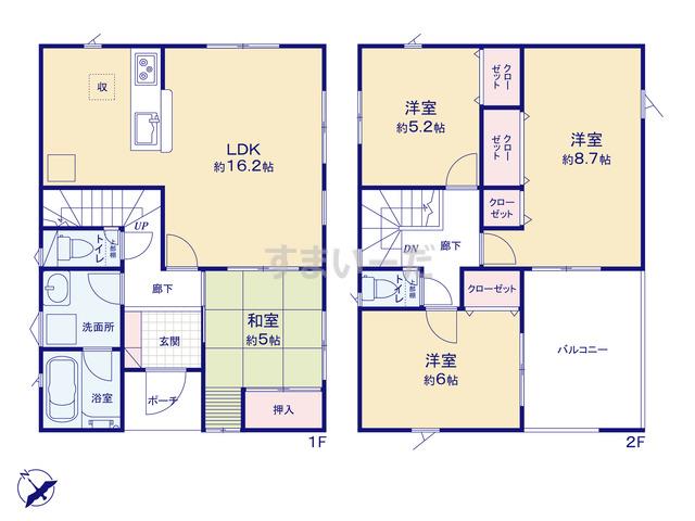 クレイドルガーデン 柳井市柳井 第3の見取り図