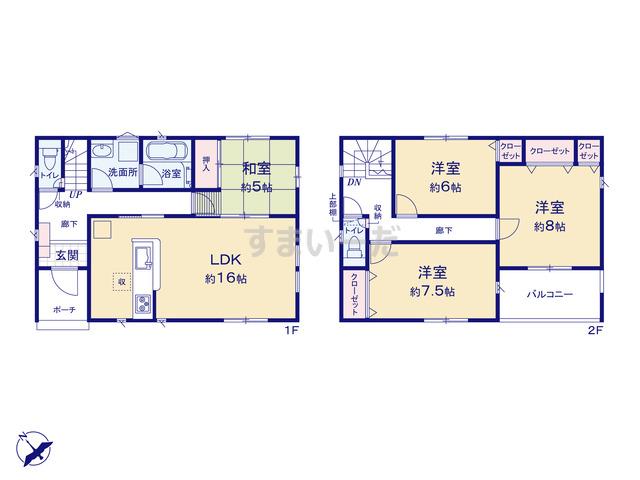 クレイドルガーデン 水戸市小林町 第1の見取り図