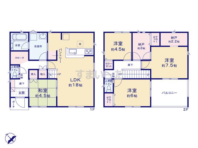 クレイドルガーデン 石巻市湊 第2の見取り図