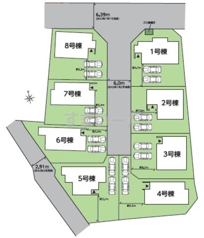 グラファーレ 福島市永井川3期8棟の見取り図