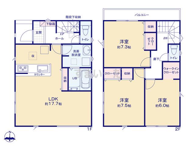 リナージュ 枚方市牧野本町22-1期の見取り図