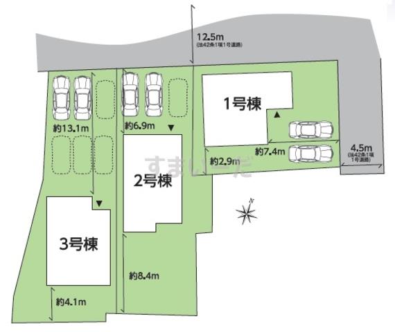グラファーレ 二本松市郭内2期3棟の見取り図