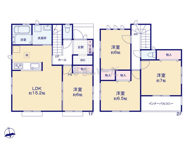 ハートフルタウン 陽東1期の見取り図
