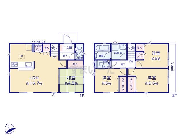 クレイドルガーデン 世田谷区喜多見 第2の見取り図