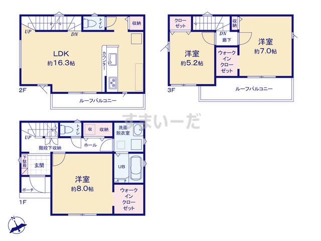 リナージュ 高石市綾園22-1期の見取り図