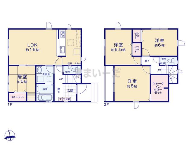 グラファーレ 新潟市上木戸4期1棟の見取り図