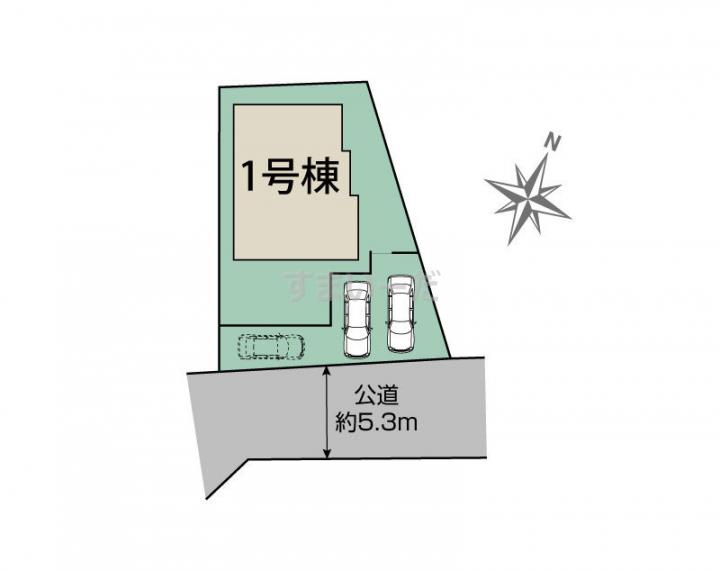 ブルーミングガーデン 熊本市東区戸島1丁目1棟の見取り図