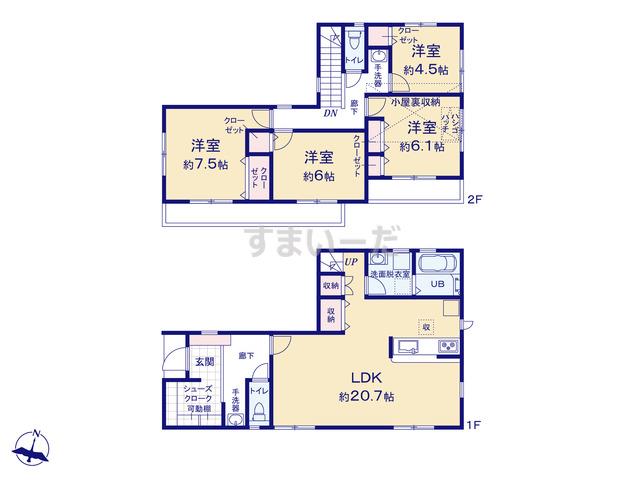 リーブルガーデン 京町1丁目2期の見取り図