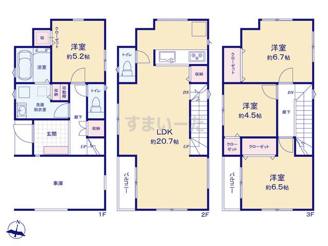 リーブルガーデン 鋼管通3丁目の見取り図