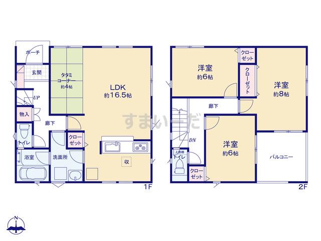 クレイドルガーデン 大阪市旭区新森 第1の見取り図