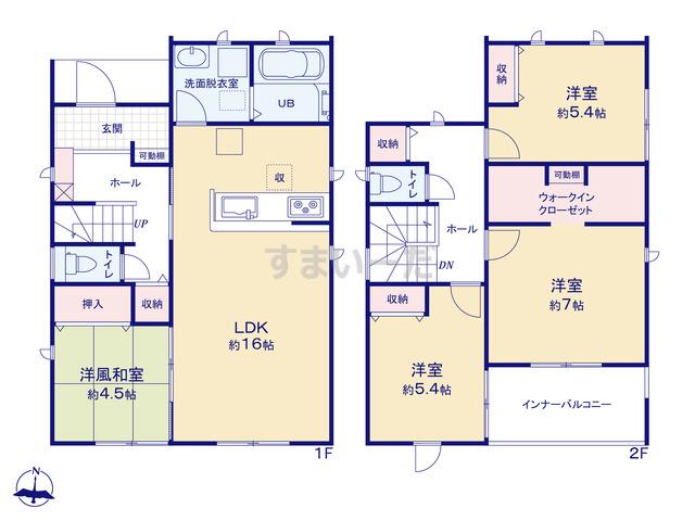 リーブルガーデン 各務原市那加宮浦町第3の見取り図