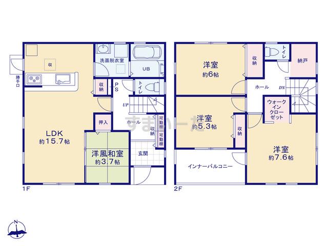 リーブルガーデン 長野中御所第1の見取り図