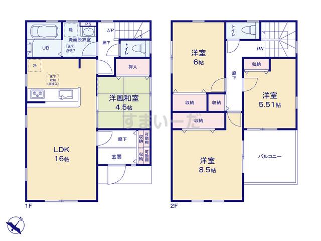 リーブルガーデン 八幡西区光貞台第二の見取り図