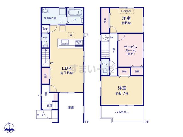 リーブルガーデン 奈良花園町の見取り図
