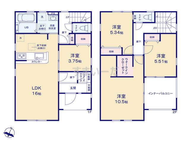 リーブルガーデン 奈良輪第1の見取り図