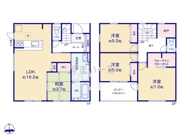 リーブルガーデン 長野平林第1の見取り図