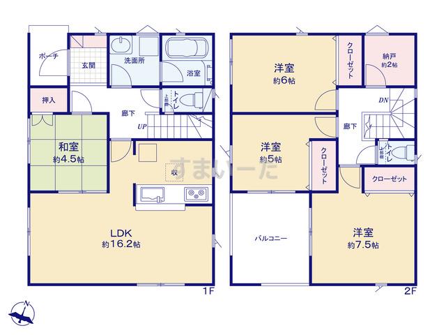 クレイドルガーデン 盛岡市松園 第1の見取り図