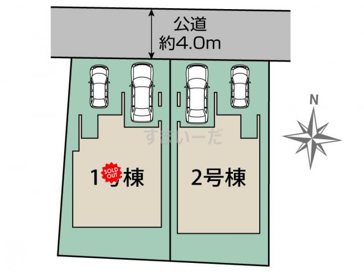 ブルーミングガーデン 熊本市中央区国府3丁目2棟の見取り図
