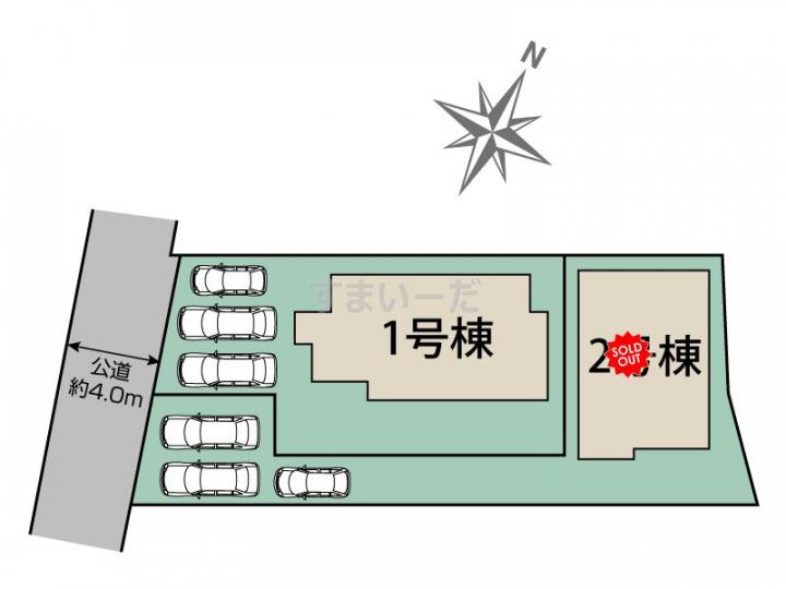 ブルーミングガーデン 熊本市東区東野4丁目2期2棟の見取り図