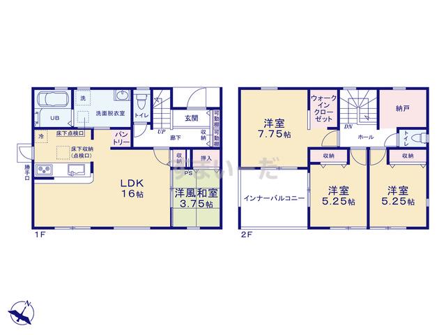 リーブルガーデン 丸亀市新田町の見取り図