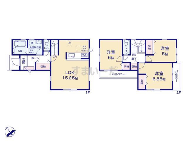 リーブルガーデン 寝屋川市若葉町3期の見取り図