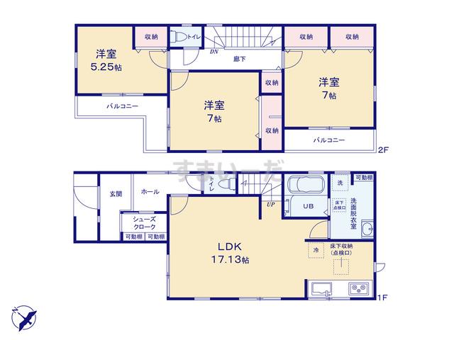 リーブルガーデン 堺市北区百舌鳥梅町三丁2期の見取り図