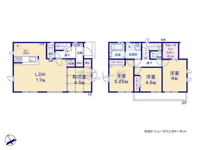グラファーレ 立川市富士見町5期3棟の見取り図