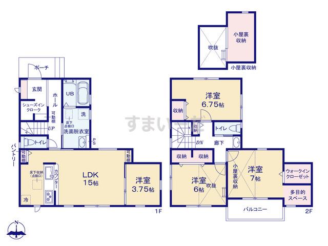 リーブルガーデン 小平学園東町第二の見取り図