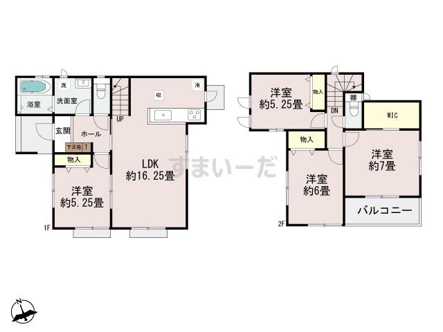 ハートフルタウン 宮崎市前原町1期の見取り図