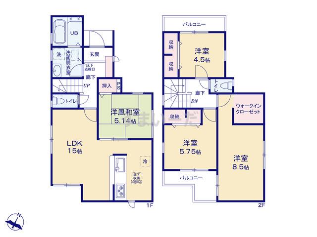 リーブルガーデン 西淀川区百島の見取り図