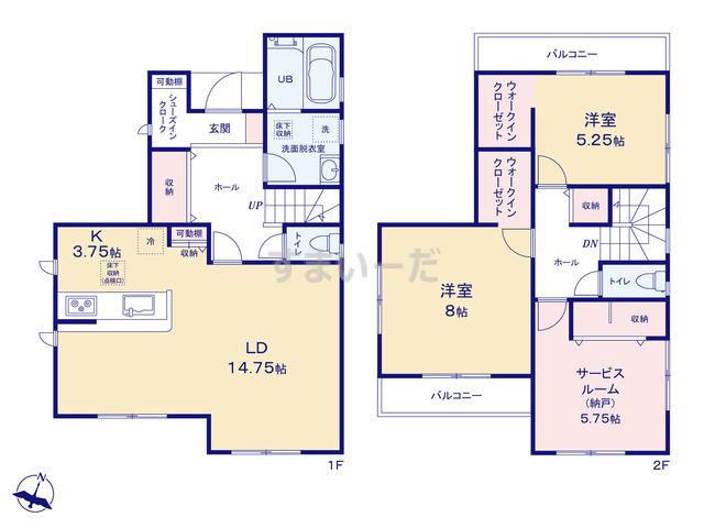 リーブルガーデン 堺堺区香ケ丘町の見取り図