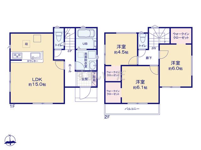リナージュ 小平市鈴木町22-1期の見取り図