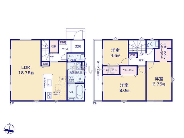リナージュ 松戸市吉井町22-1期の見取り図