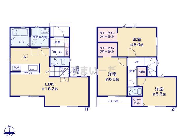 リナージュ 練馬区西大泉22-5期の見取り図
