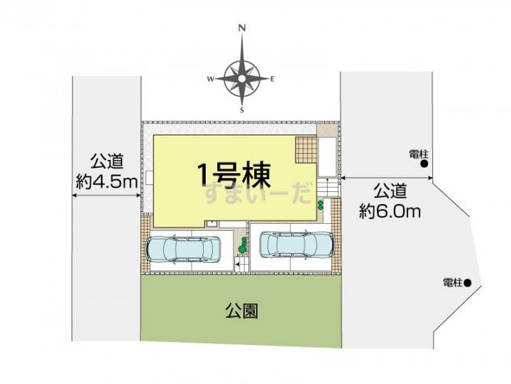 ブルーミングガーデン 松戸市三矢小台5丁目1棟の見取り図