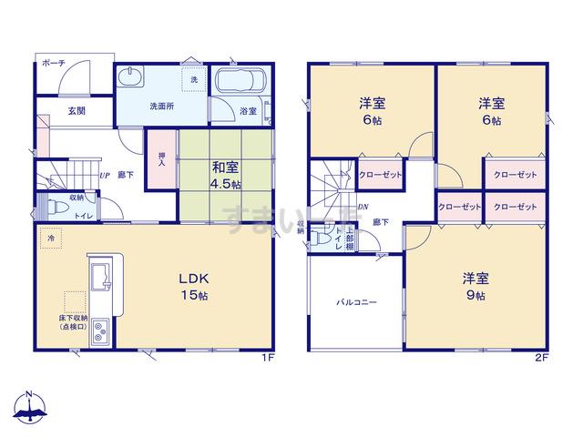 クレイドルガーデン 結城市結城 第36の見取り図