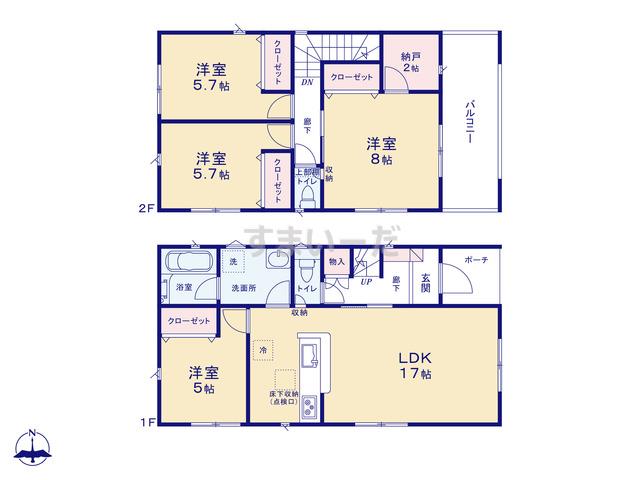 クレイドルガーデン 浜松市南区西町 第1の見取り図
