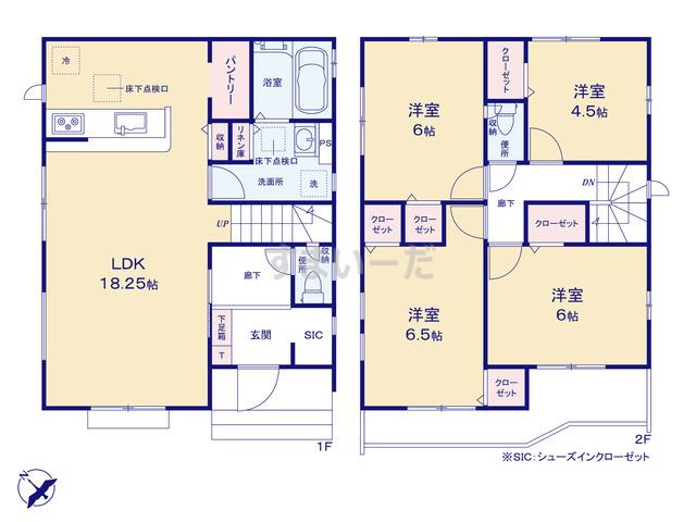 グラファーレ 狭山市入間川15期4棟の見取り図
