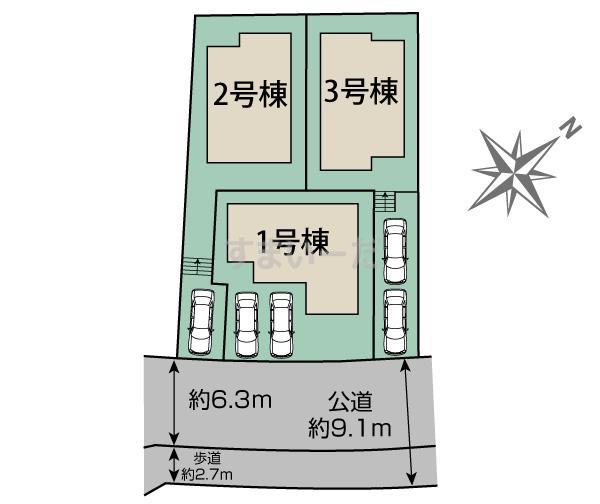 ブルーミングガーデン 堺市南区晴美台2丁3棟の見取り図