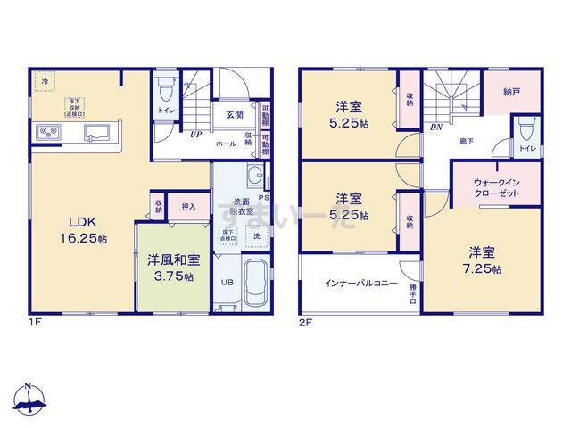 リーブルガーデン 藤岡岡之郷第3の見取り図