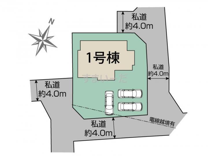 ブルーミングガーデン 熊本市北区八景水谷1丁目1棟の見取り図