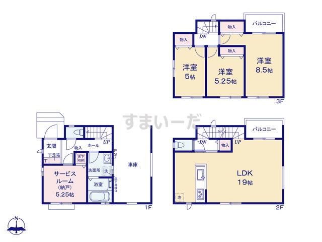 ハートフルタウン 西区大金町の見取り図